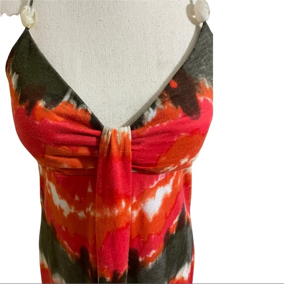 6 degrees maxi dress halter style tie dye. Bottom tiered size medium. - Picture 3 of 12